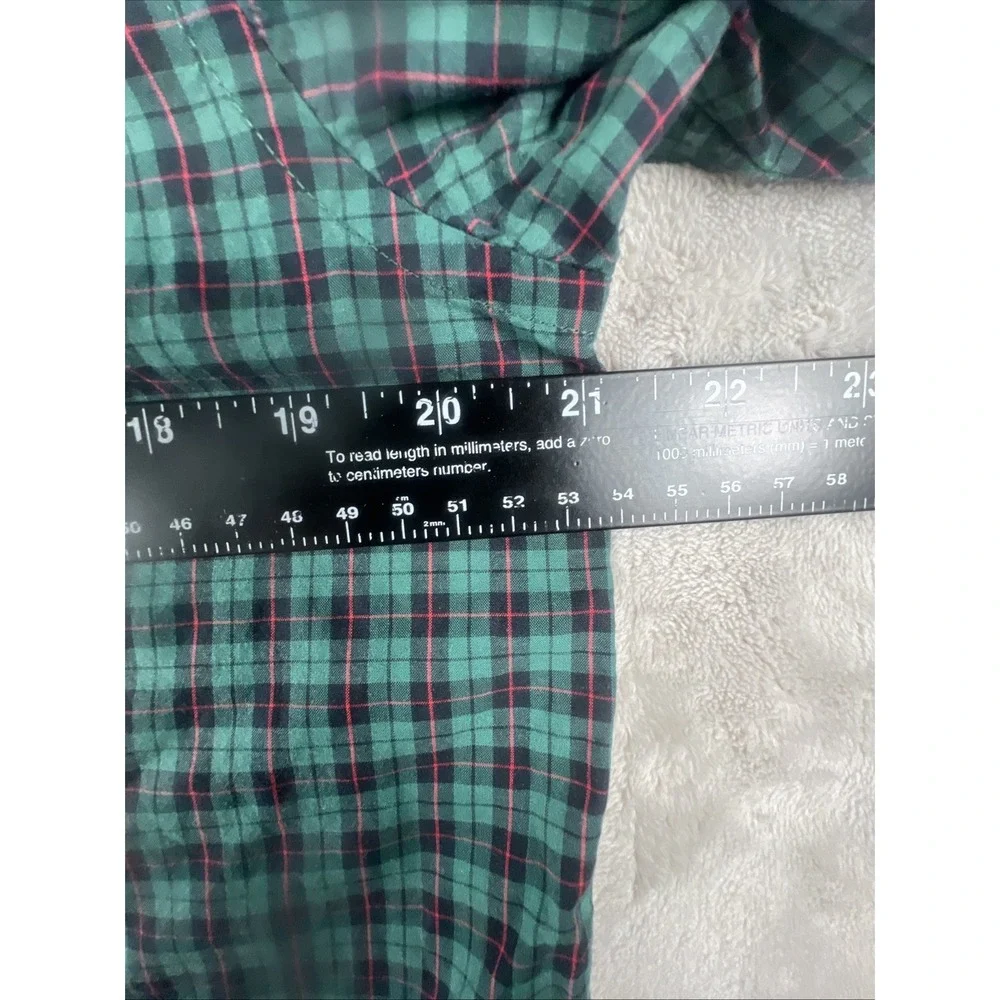 Vtg Polo Ralph Lauren 'Custom Fit' Green Plaid Button-Down Shirt - Size Large